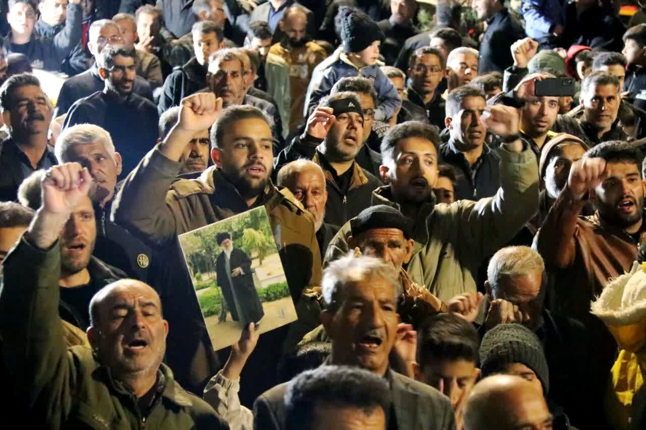 عزاداری مردم بخش بهمن ابرکوه به‌مناسبت شهادت رهبر فرزانه 