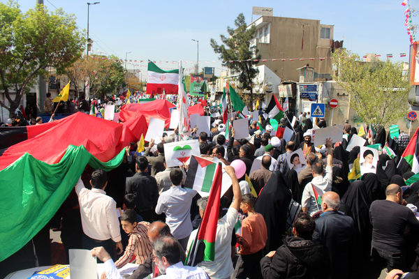 جلوه هایی شکوهمند از راهپیمایی روز جهانی قدس در قم