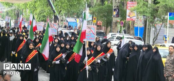 رژه باشکوه دختران معصومی شهرستان گرگان