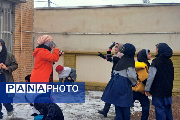 بارش برف شهرستان اقلید را سفید پوش کرد