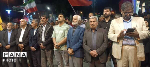 نودشب حضور باصلابت مردم شهرستان کوهدشت درمیدان