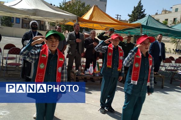 آیین افتتاحیه زمین چمن مصنوعی دبستان علی بن ابیطالب (ع) باقرشهر 