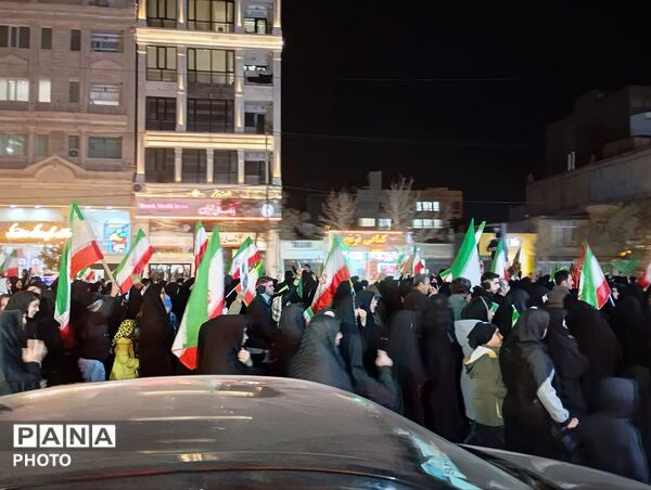 حرکت دسته عزاداری در شهرستان نیشابور