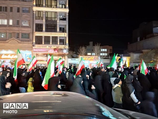 حرکت دسته عزاداری در شهرستان نیشابور