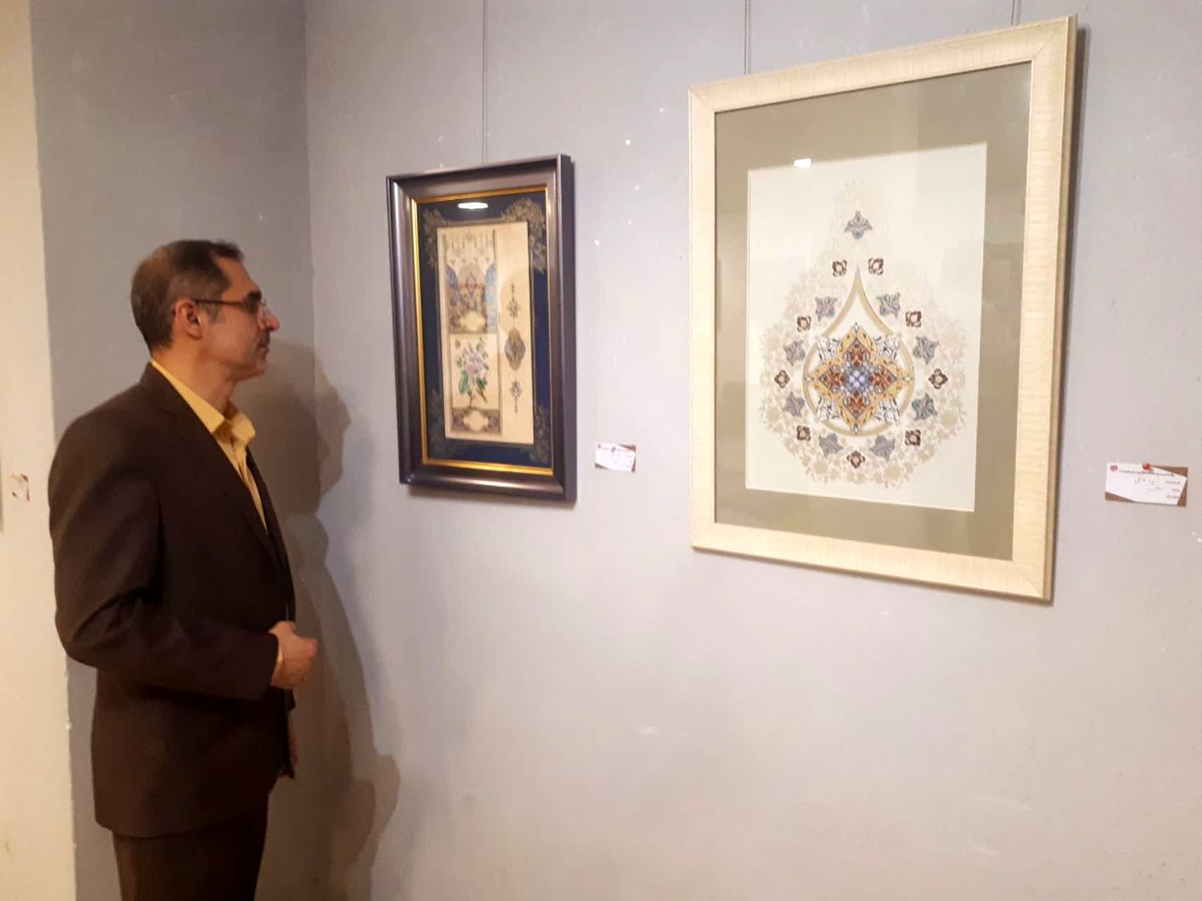 یازدهمین دوسالانه نگارگری استان قم افتتاح شد

