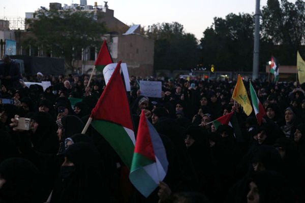 تجمع مردم تبریز در محکومیت جنایات اسراییل در لبنان