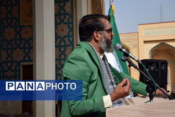 تجمع دانش‌آموزان شیرازی در حمایت از جبهه مقاومت