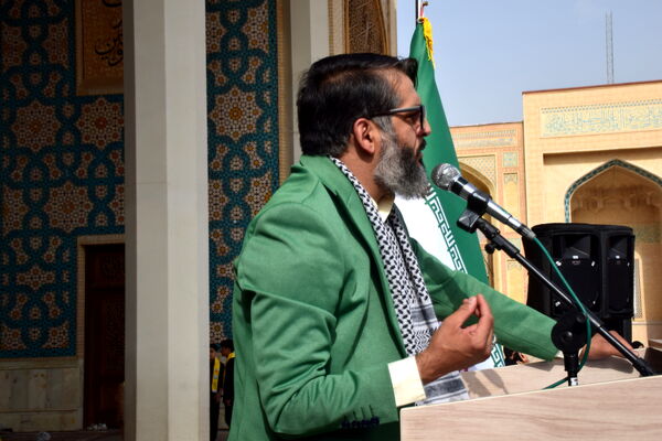 تجمع دانش‌آموزان شیرازی در حمایت از جبهه مقاومت