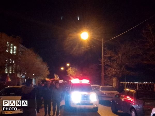 مراسم وداع با شهید علی‌اکبر خوافی در شهرستان میان‌جلگه