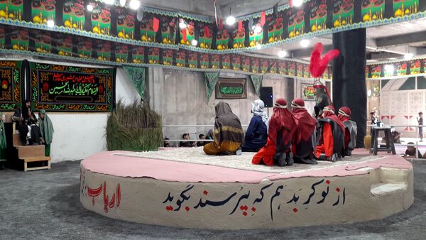 مراسم تعزیه‌خوانی، در روستای مارکده‌