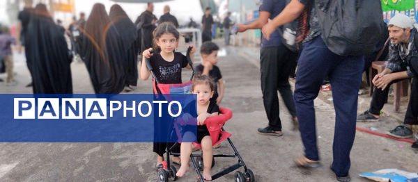 کودکان در پیاده‌روی نجف تا کربلا