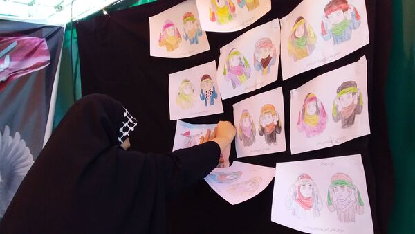 مشارکت دانش‌آموزان و فرهنگیان در اجرای برنامه‌های فرهنگی مسیر پیاده‌روی جاماندگان اربعین