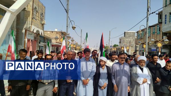 تجمع مردم قلعه‌گنج در محکومیت اسرائیل و ترور شهید سیدحسن نصرالله