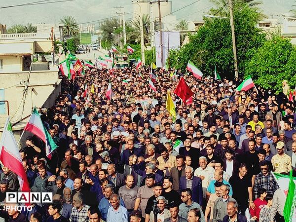 تشییع پیکر شهید محمدصادق توانی بلیانی در کازرون