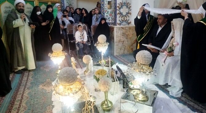 پیوند آسمانی در امامزادگان دو خاتون شهرکرد