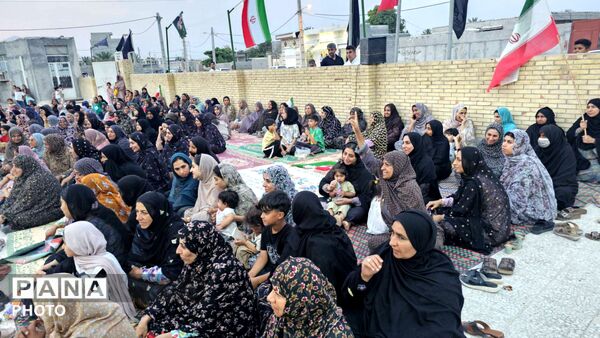 حضور کاروان پرچم آستان امام رضا(ع) در شهر شمیل بندرعباس