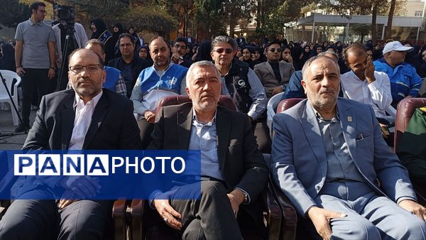 آیین نواختن زنگ پدافند غیرعامل در ناحیه شش مشهد