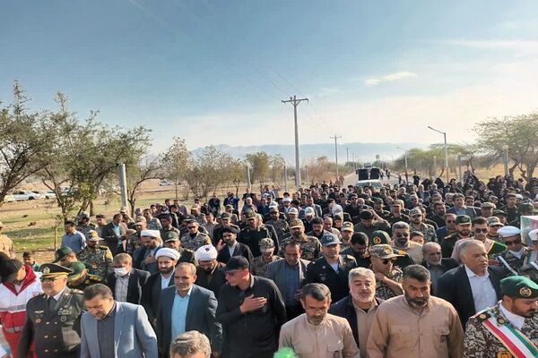 تشییع پیکر پاک شهید گمنام پدافندهوایی در بهبهان