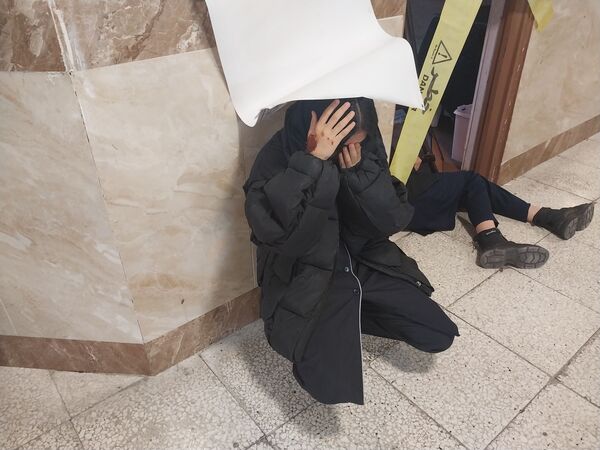 اجرای طرح مانور زلزله در دبیرستان سرافرازان