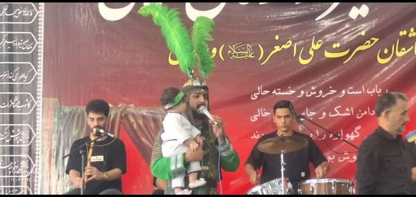 عزاداری هیات عاشقان حضرت علی اصغر(ع) روستای ورجان قم
