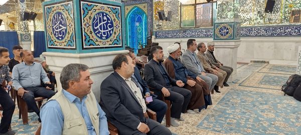 بدرقه دانش‌آموزان اعزامی به پیاده‌روی اربعین 