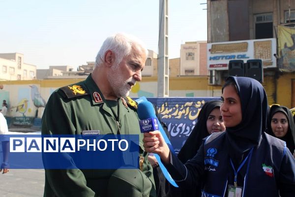 دانش آموزان اهوازی انزجار از استکبار جهانی را در قاب دوربین پانا ثبت کردند