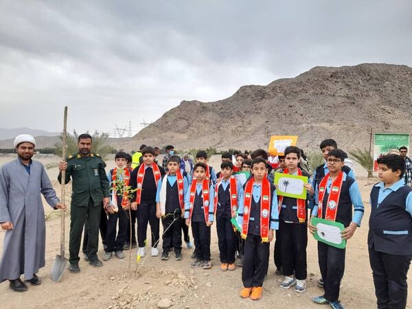 مراسم نمادین کاشت نهال در حاجی‌آباد 