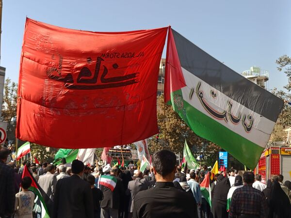 جمع خشم نصر در دومین سالگرد طوفان الاقصی؛ مردم پرشور به خیابان‌ها آمدند