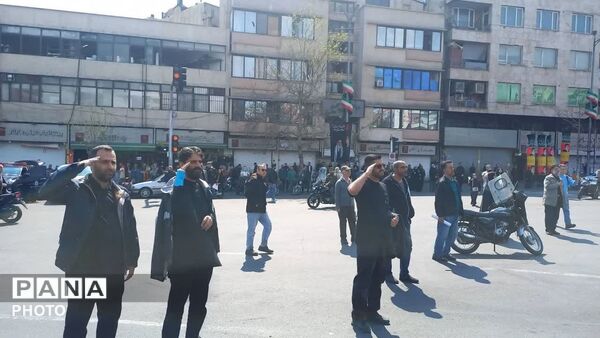 تشیع شهدای ناوشکن دنا و شهید لاریجانی در تهران