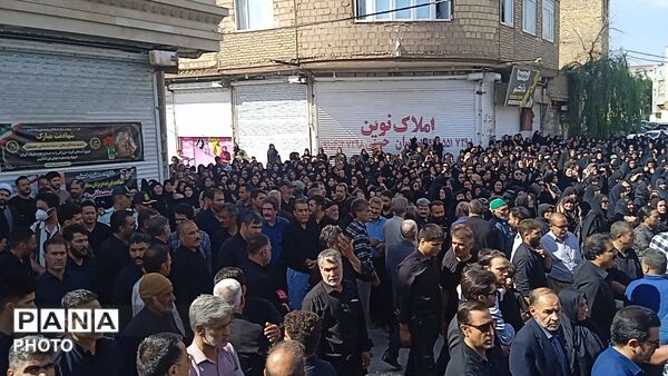 بدرقه و وداع همراه با تشیع شهید سید مصطفی حسینی