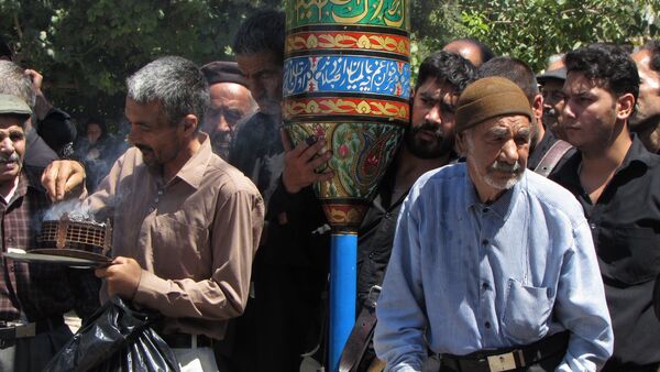 مراسم جاماندگان اربعین در روستای تحت منظر 