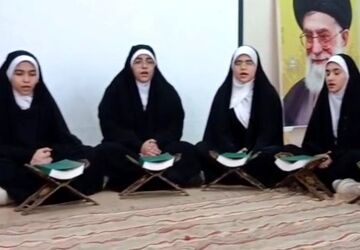 مسابقات همخوانی و مدیحه سرایی مقطع متوسطه دانش آموزی دختر در تربت جام 