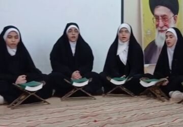 مسابقات همخوانی و مدیحه سرایی مقطع متوسطه دانش آموزی دختر در تربت جام 