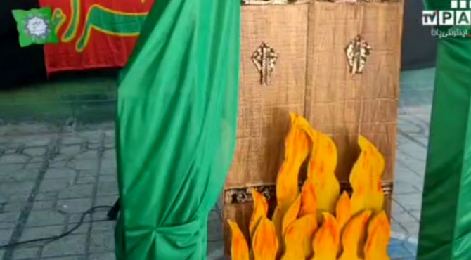 مراسم عزاداری دهه دوم فاطمیه در دبستان معارف