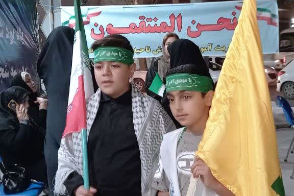 موکب آموزش و پرورش ناحیه یک کرمانشاه، نقطه عطف راهپیمایی شبانه شد
