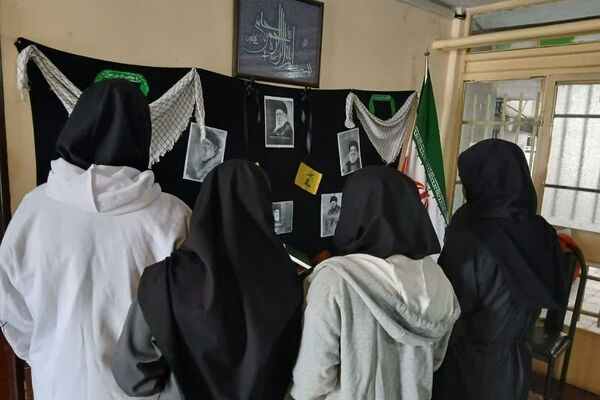 مراسم سوگواری و گرامیداشت رهبر حزب الله لبنان در مدارس ناحیه یک شهرری