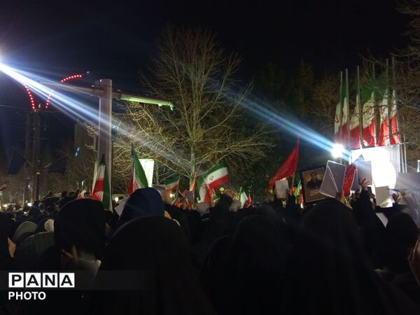 خروش پرشور مردم کاشمر در پی جنایات آمریکایی، صهیونی 