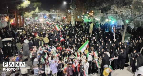 راهپیمایی مردم باخرز برای خونخواهی شهیدان و رهبر انقلاب اسلامی