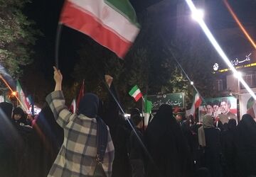 تجمع باشکوه مردم در پی خونخواهی شهدا
