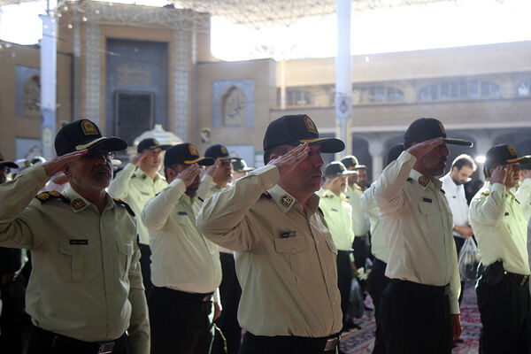 آیین گرامیداشت سالروز طوفان الاقصی با حضور کارکنان پلیس در قم