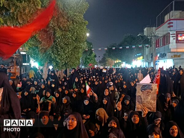 خروش مردم شهرستان فردیس در شب قبل از وداع با رهبر شهید