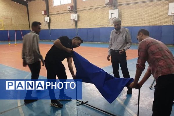 برگزاری آزمون عملی استخدامی تربیت بدنی در سالن فتح المبین ناحیه دو شهرری 