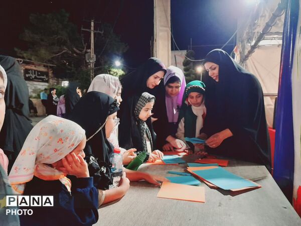 موکب دبستان سرای امید در پاتوق نوجوان مبارز تفت