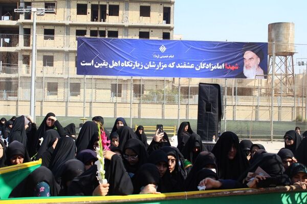 تشییع پیکر مطهره شهید گمنام در دانشگاه فرهنگیان بوشهر