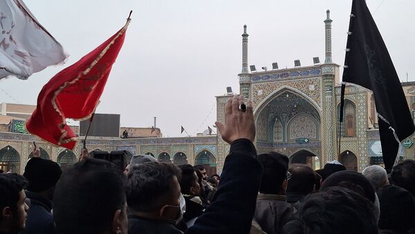 مراسم عزاداری شام شهادت امام هادی(ع) در حرم بانوی کرامت 