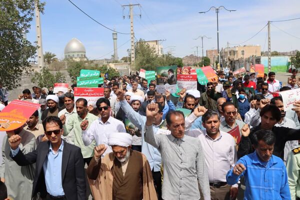 راهپیمایی روز قدس در قلعه‌گنج