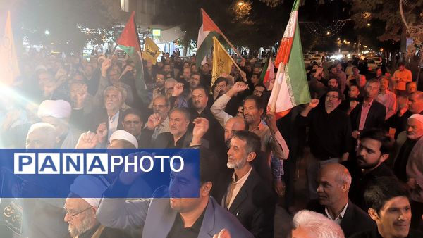 تجمع مردم شهید پرور گناباد در شهادت رهبر مجاهد لبنان