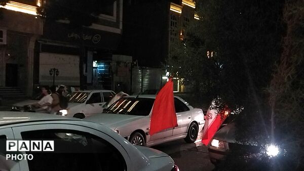شبی پرنور در بلوار فضل نیشابور 