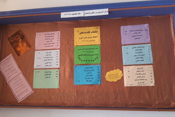 برگزاری انتخابات شورای دانش‌آموزی در دبیرستان فرزانگان قائمشهر