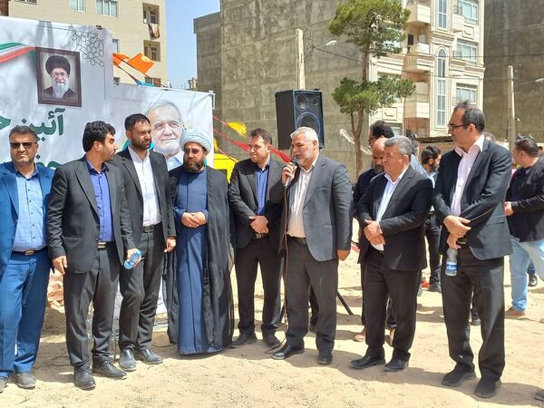 آیین خشت گذاری مدرسه ثامن الحج شهرستان اسلامشهر 